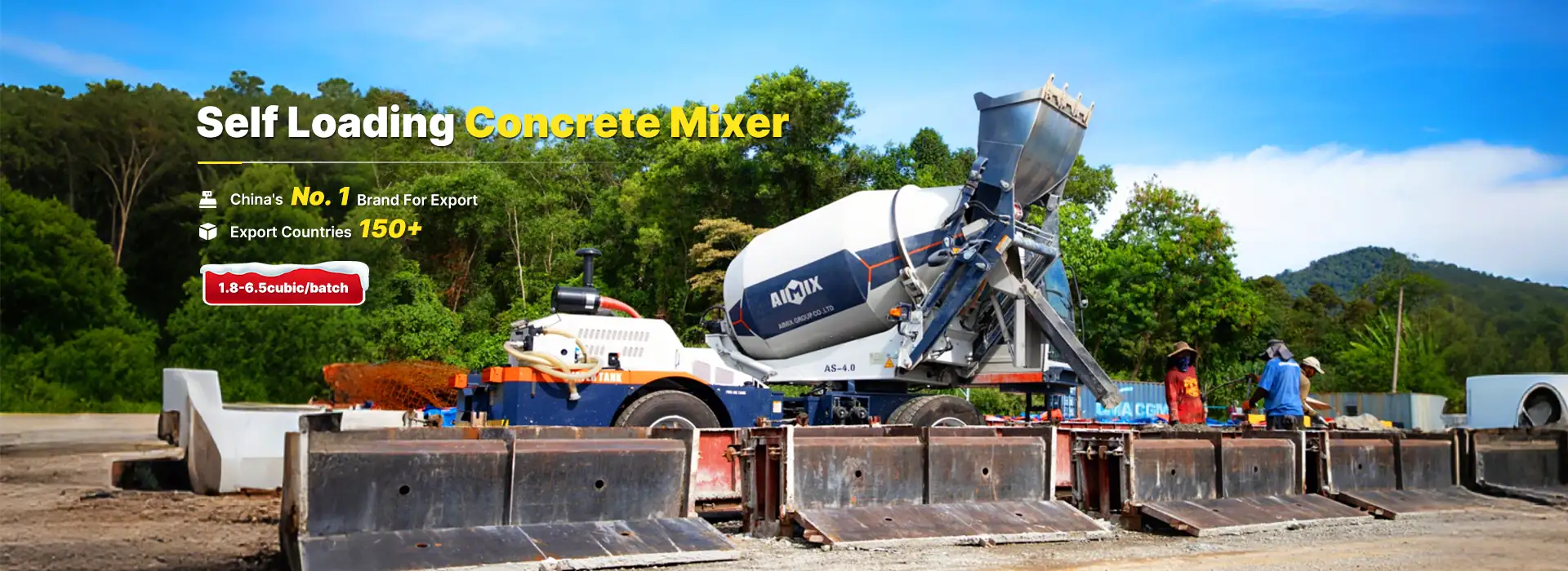 self loading mixer truck banner picture