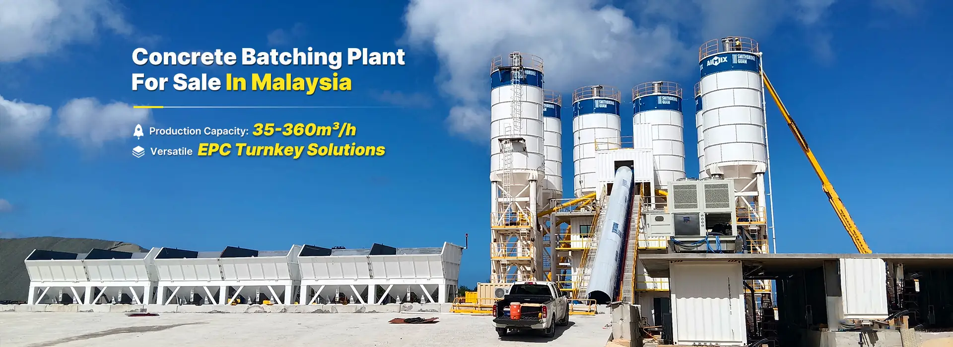 concrete batching plant 180 banner guam