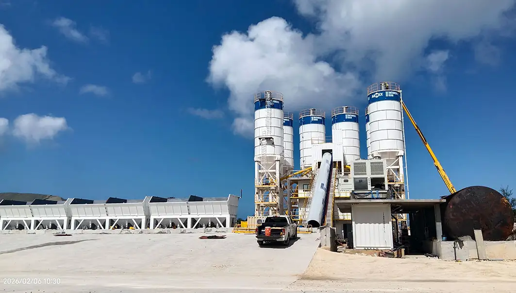 AIMIX AJ180 batching plant in Guam site