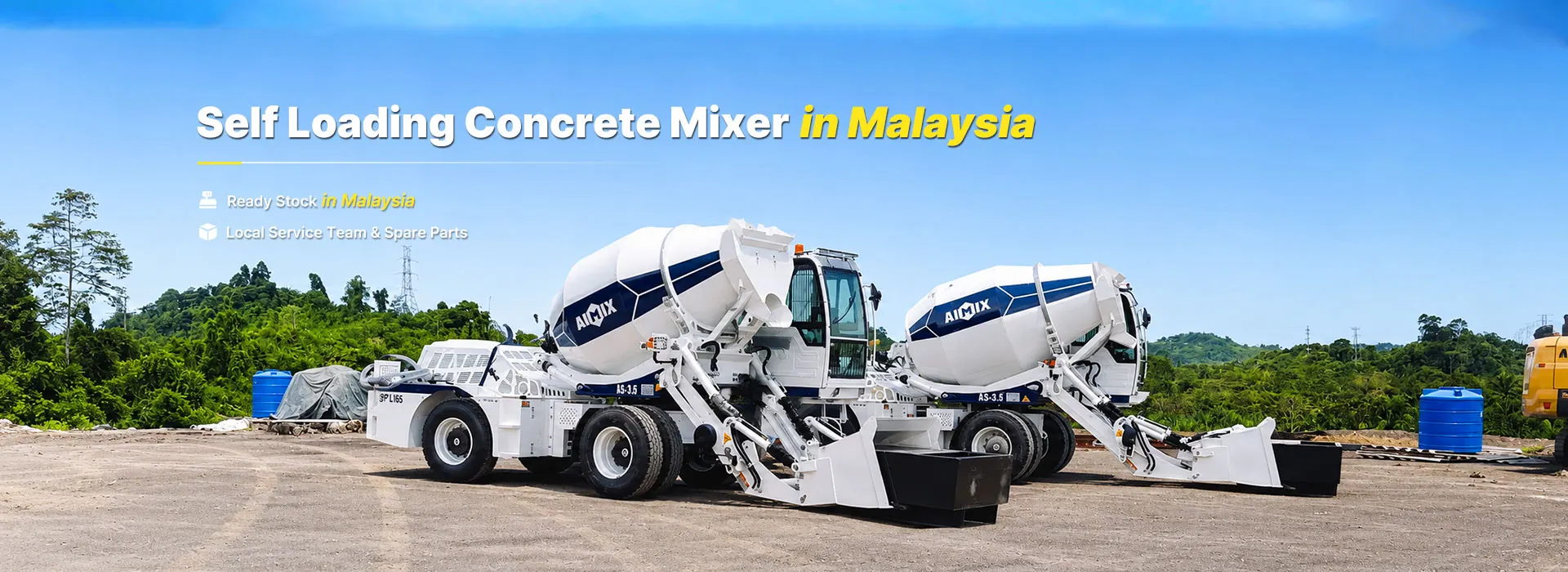 self loading mixer on site